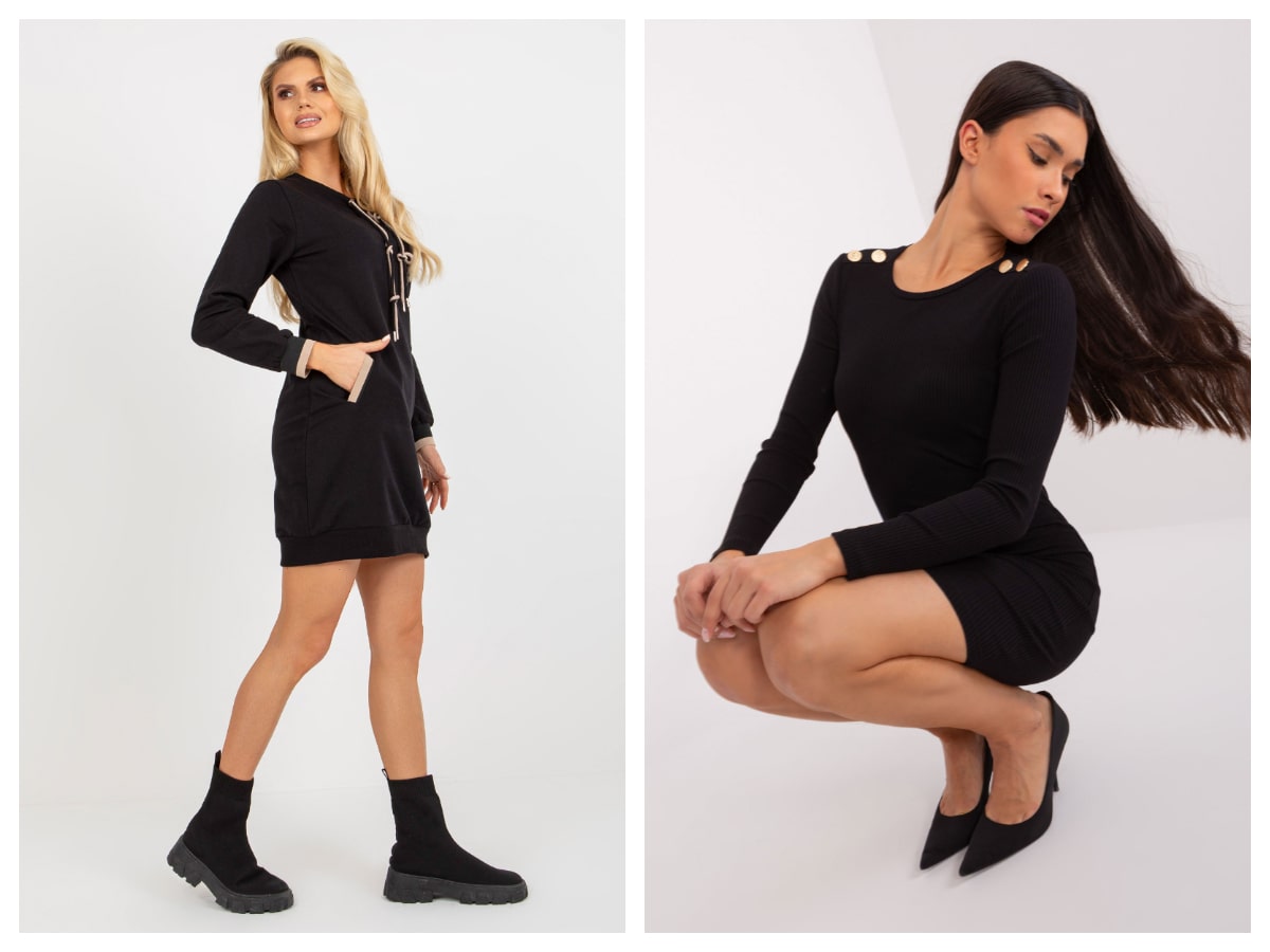 Czarna sukienka basic – odkryj nowoczesne trendy