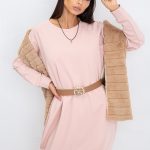 pudrowe sukienki basic