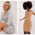 Dopasowana sukienka basic w prążek – sklep eButik.pl