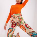 spodnie cygaretki we wzory